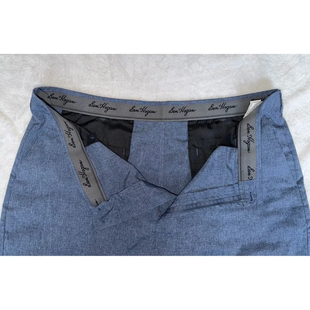 Ben Hogan Golf Shorts Mens‎ 44 Blue Heather Performance Active Flex Waist WT4414
